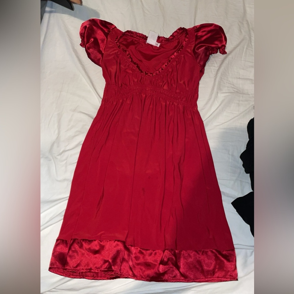 red dress